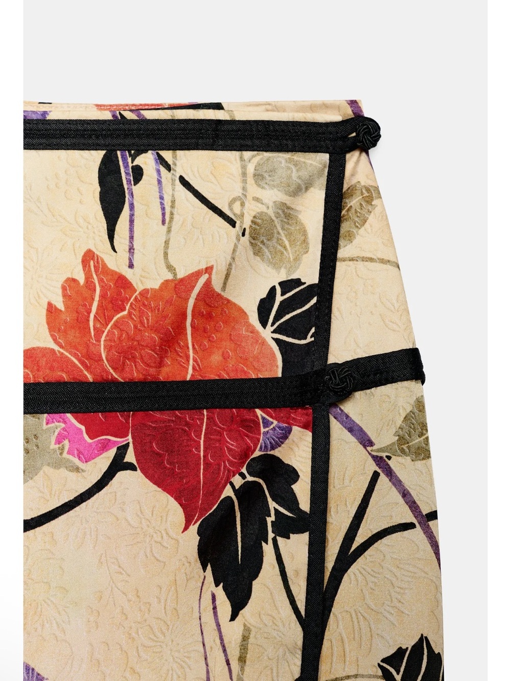 Zara ZW COLLECTION FLORAL SARONG SKIRT - Picture 3 of 5